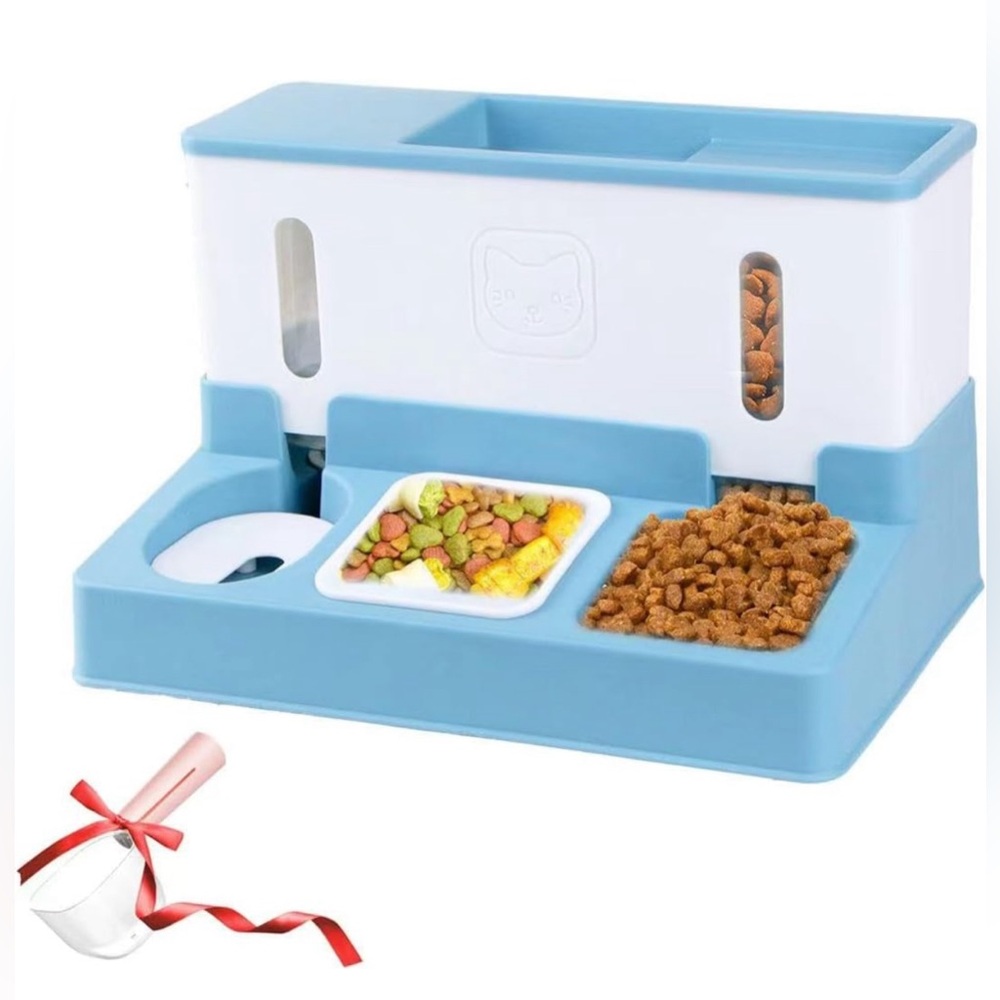 Gravity Dog Feeder and Cat Feeder Set, 3.8L Gravity Food and Water Dispenser Set